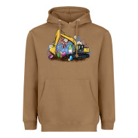 Toasted Coconut easter excavator gnome egg leopard Heavyweight Hoodie - Artiststas