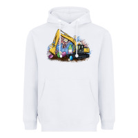 White easter excavator gnome egg leopard Heavyweight Hoodie - Artiststas