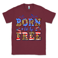 Burgundy Born to be free Classic Tee - Neo Western