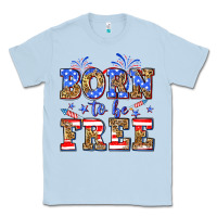 Dusty Blue Born to be free Classic Tee - Neo Western
