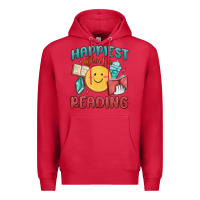 Cardinal happiest when i'm reading Premium Hoodie - MaliasSmallBusiness