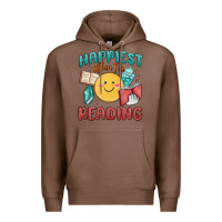 Chestnut happiest when i'm reading Premium Hoodie - MaliasSmallBusiness
