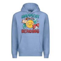 Colony Blue happiest when i'm reading Premium Hoodie - MaliasSmallBusiness