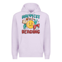 Lilac happiest when i'm reading Premium Hoodie - MaliasSmallBusiness