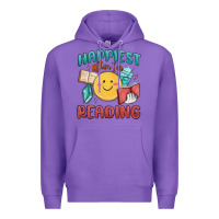 Purple happiest when i'm reading Premium Hoodie - MaliasSmallBusiness