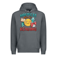 Rock happiest when i'm reading Premium Hoodie - MaliasSmallBusiness