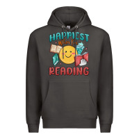 Smoke happiest when i'm reading Premium Hoodie - MaliasSmallBusiness