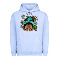 Pigment Grape Ice Lake Camping Afro Messy Bun Bbs Urban Hoodie - BundleAndBundleShop