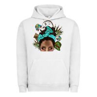 Pigment Lunar Rock Lake Camping Afro Messy Bun Bbs Urban Hoodie - BundleAndBundleShop