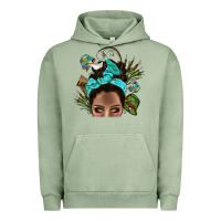 Pigment Oil Green Lake Camping Afro Messy Bun Bbs Urban Hoodie - BundleAndBundleShop