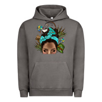 Pigment Tornado Lake Camping Afro Messy Bun Bbs Urban Hoodie - BundleAndBundleShop