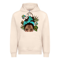 Sandshell Lake Camping Afro Messy Bun Bbs Urban Hoodie - BundleAndBundleShop