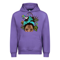 Tulip Lake Camping Afro Messy Bun Bbs Urban Hoodie - BundleAndBundleShop