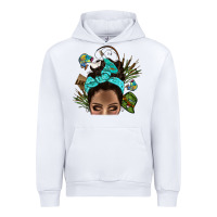 White Lake Camping Afro Messy Bun Bbs Urban Hoodie - BundleAndBundleShop