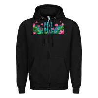 Black cactus and flowers mama libbey glass Zipper Hoodie - HRA Design Shop