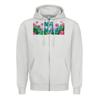Dove Grey cactus and flowers mama libbey glass Zipper Hoodie - HRA Design Shop