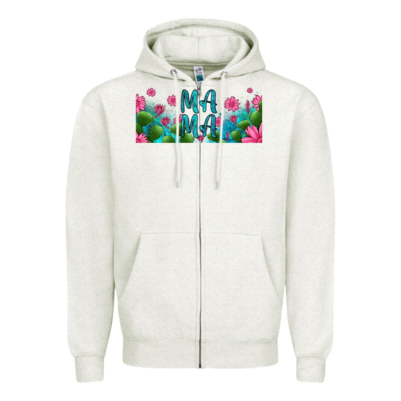 Cactus And Flowers Mama Libbey Glass Zipper Hoodie by HRA Design Shop | Teevron