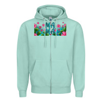Seafoam cactus and flowers mama libbey glass Zipper Hoodie - HRA Design Shop
