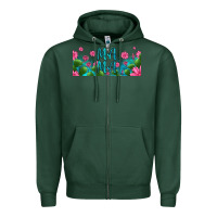 Sports Green cactus and flowers mama libbey glass Zipper Hoodie - HRA Design Shop