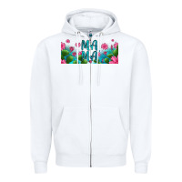 White cactus and flowers mama libbey glass Zipper Hoodie - HRA Design Shop
