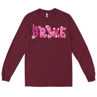 Burgundy Breast Cancer Brave Long Sleeve Tee - texasbilliewilder