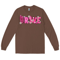 Chestnut Breast Cancer Brave Long Sleeve Tee - texasbilliewilder