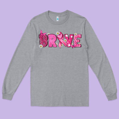 Breast Cancer Brave Long Sleeve Tee Designed By Texasbilliewilder