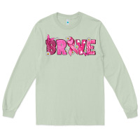 Matcha Breast Cancer Brave Long Sleeve Tee - texasbilliewilder
