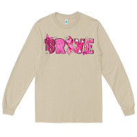 Mushroom Breast Cancer Brave Long Sleeve Tee - texasbilliewilder