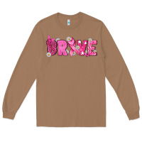Toasted Coconut Breast Cancer Brave Long Sleeve Tee - texasbilliewilder