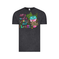 Vintage Black all i need is coffee and plants Vintage Tee - texasbilliewilder