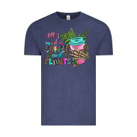 Vintage Denim all i need is coffee and plants Vintage Tee - texasbilliewilder