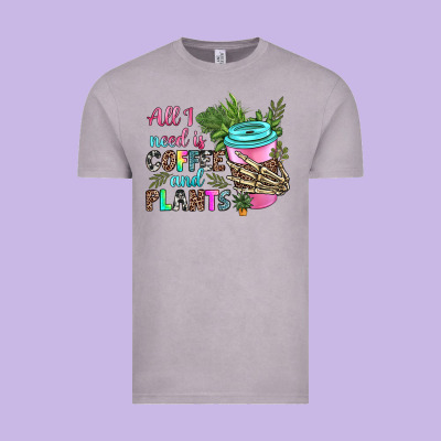 Vintage Tee all i need is coffee and plants