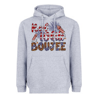 Heather Grey red white boujee Heavyweight Hoodie - Artiststas