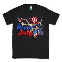 Black Happy 4th of July cow Classic Tee - CowGirlArtShop