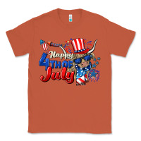 Copper Happy 4th of July cow Classic Tee - CowGirlArtShop