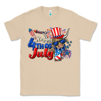 Mushroom Happy 4th of July cow Classic Tee - CowGirlArtShop