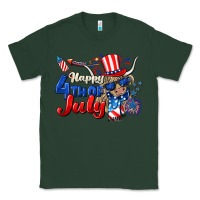 Sports Green Happy 4th of July cow Classic Tee - CowGirlArtShop