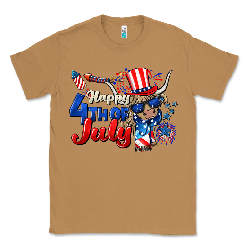 Happy 4th Of July Cow Classic Tee by CowGirlArtShop | Teevron