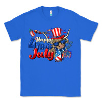 True Royal Happy 4th of July cow Classic Tee - CowGirlArtShop
