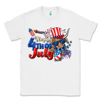 White Happy 4th of July cow Classic Tee - CowGirlArtShop
