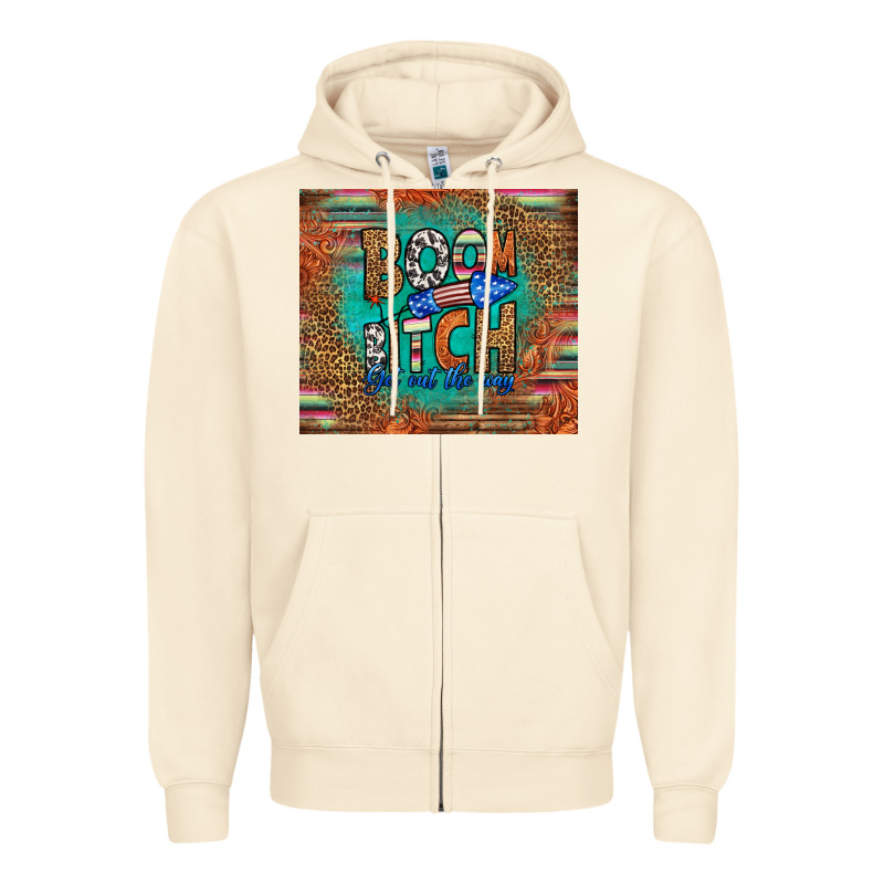 Boom Bitch Get Out The Way Zipper Hoodie by HRA Design Shop | Teevron