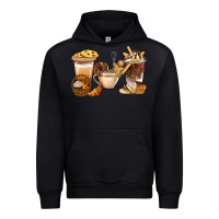 Black Bakery Coffee Cups With Cookie Bbs Urban Hoodie - BundleAndBundleShop