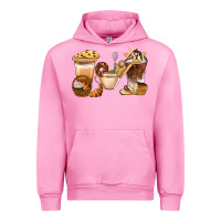 Fuchsia Pink Bakery Coffee Cups With Cookie Bbs Urban Hoodie - BundleAndBundleShop