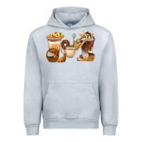 Heather Grey Bakery Coffee Cups With Cookie Bbs Urban Hoodie - BundleAndBundleShop