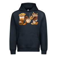 Navy Bakery Coffee Cups With Cookie Bbs Urban Hoodie - BundleAndBundleShop