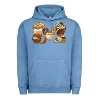Pigment Pebble Blue Bakery Coffee Cups With Cookie Bbs Urban Hoodie - BundleAndBundleShop