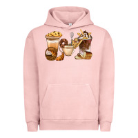 Pigment Salmon Bakery Coffee Cups With Cookie Bbs Urban Hoodie - BundleAndBundleShop