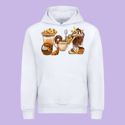 Bakery Coffee Cups With Cookie Bbs Urban Hoodie Designed By Bundleandbundleshop
