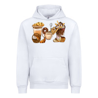 White Bakery Coffee Cups With Cookie Bbs Urban Hoodie - BundleAndBundleShop